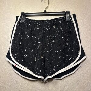 Nike Women's Black and White Star Pattern Shorts
